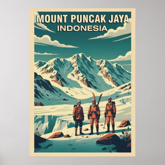 Mount Puncak Jaya Indonesië V04 Poster (Voorkant)