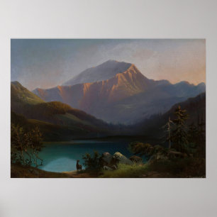 Mount Pyszna met het Smreczynymeer in de Koście Poster