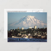Mount Rainer, briefkaart Washington (Voorkant / Achterkant)