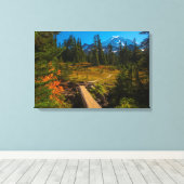 Mount Rainer, Spray Park herfst Canvas Afdruk (Insitu (Houten vloer))