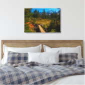 Mount Rainer, Spray Park herfst Canvas Afdruk (Insitu (Slaapkamer))