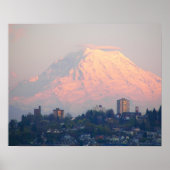 Mount Rainier Alpenglow Landschap Poster (Voorkant)