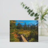 Mount Rainier Autumn Briefkaart (Staand voorkant)