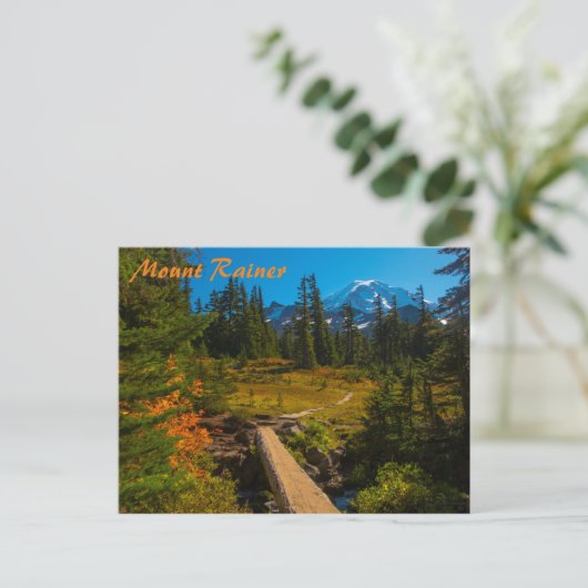 Mount Rainier Autumn Briefkaart (Staand voorkant)