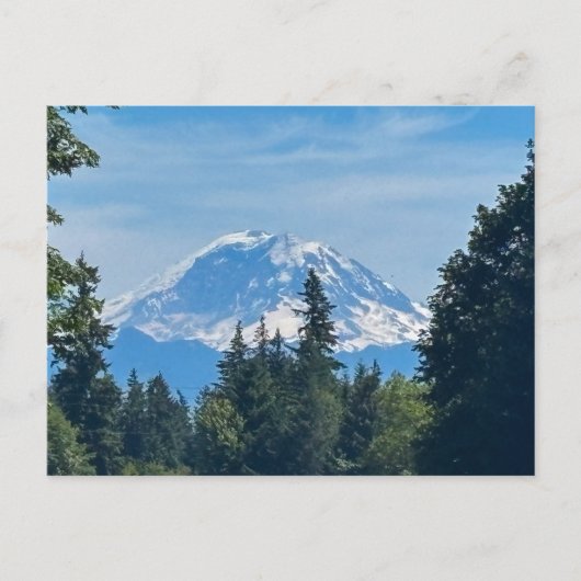 Mount Rainier Besneeuwde Top Briefkaart (Voorkant)