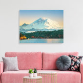 Mount Rainier boven Lake Washington Fine Art Groot Canvas Afdruk (Insitu (Woonkamer))