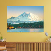 Mount Rainier boven Lake Washington Fine Art Large Canvas Afdruk (Insitu (Woonkamer))