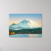 Mount Rainier boven Lake Washington Fine Art Large Canvas Afdruk (Voorkant)