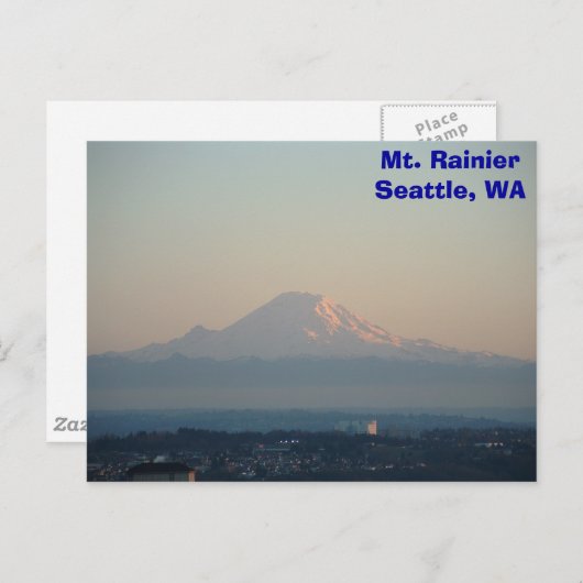 Mount Rainier Briefkaart (Voorkant / Achterkant)