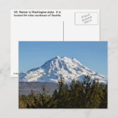 Mount Rainier Briefkaart (Voorkant / Achterkant)