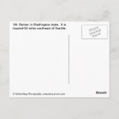 Mount Rainier Briefkaart (Achterkant)