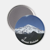 Mount Rainier Circle Photo Magnet (Voorkant / Achterkant)