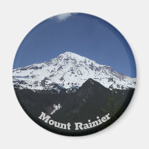 Mount Rainier Circle Photo Magnet