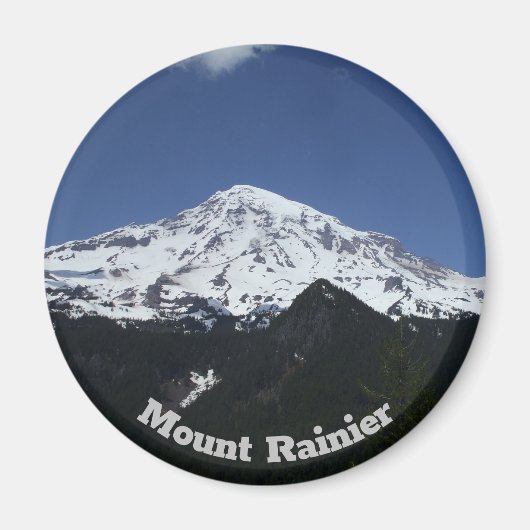 Mount Rainier Circle Photo Magnet (Voorkant)