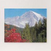 Mount Rainier en herfstkleuren Legpuzzel (Horizontaal)