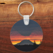 Mount Rainier en het is Shadow Sleutelhanger (Voorkant)