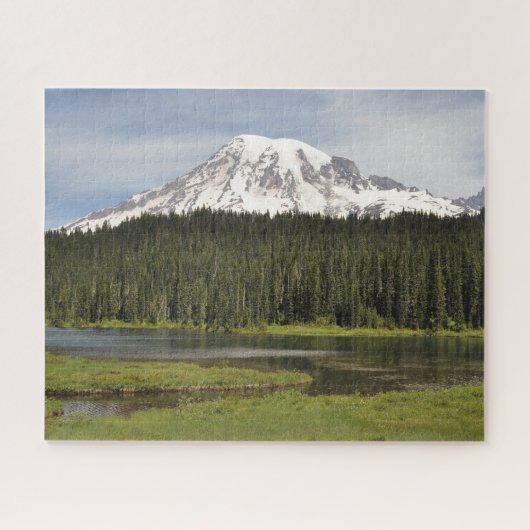 Mount Rainier en meer Legpuzzel (Horizontaal)