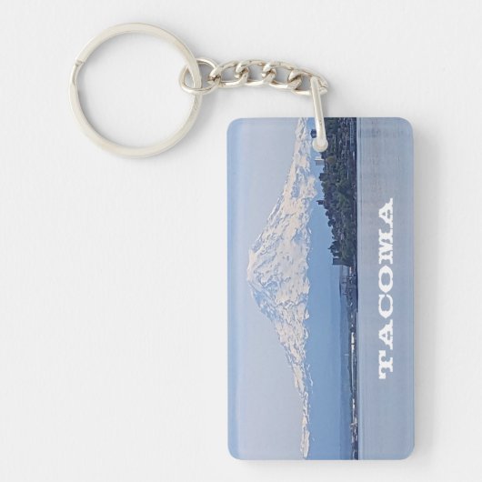 Mount Rainier en Puget Sound, Tacoma Sleutelhanger (Voorkant)
