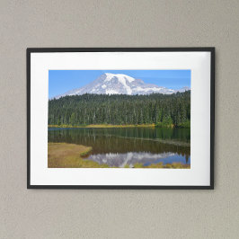 Mount Rainier en Reflection Lake Poster