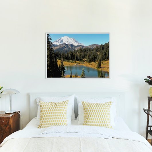 Mount Rainier en Tipsoo Lake Landscape Perfect Poster