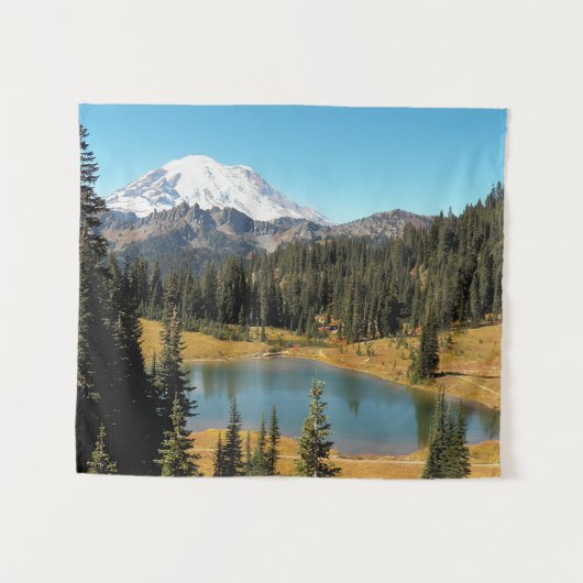 Mount Rainier en Tipsoo Lake Landscape Wandkleed (Voorkant (horizontaal))