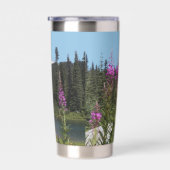 Mount Rainier en Wildflower Landschap Geïsoleerde Drinkbeker (Rechts)