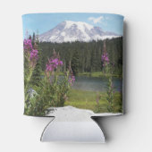 Mount Rainier en Wildflower Schilderachtig Landsch Blikjeskoeler (Achterkant)