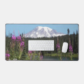 Mount Rainier en Wildflower Schilderachtig Landsch Bureaumat (Keyboard & Muis)