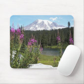 Mount Rainier en Wildflower Schilderachtig Landsch Muismat (Met muis)