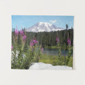 Mount Rainier en Wildflower Schilderachtig Landsch Wandkleed (Voorkant (horizontaal))