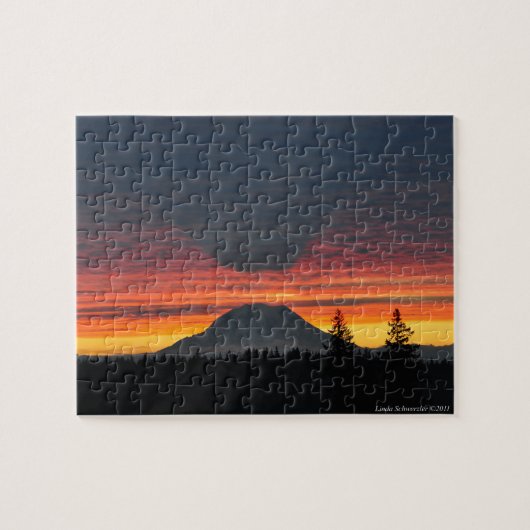 Mount Rainier en zijn schaduw Legpuzzel (Horizontaal)