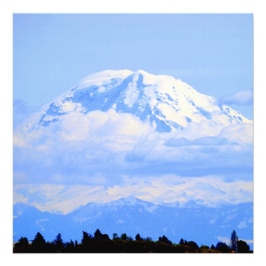 Mount Rainier Foto Afdruk (Voorkant)