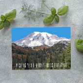 Mount Rainier Foto Bergachtige Verjaardag Kaart