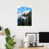 Mount Rainier Geometrisch Poster (Thuiskantoor)