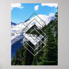 Mount Rainier Geometrisch Poster