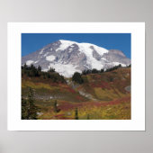 Mount Rainier herfst kleur landschap Poster (Voorkant)