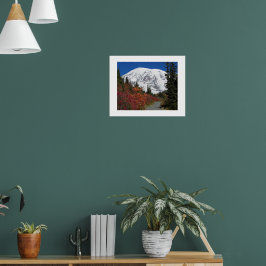 Mount Rainier Herfstkleuren Fotografische Poster