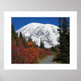Mount Rainier Herfstkleuren Fotografische Poster