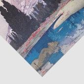 Mount Rainier, Hiroshi Yoshida, Woodcut Tissuepapier (Detail)