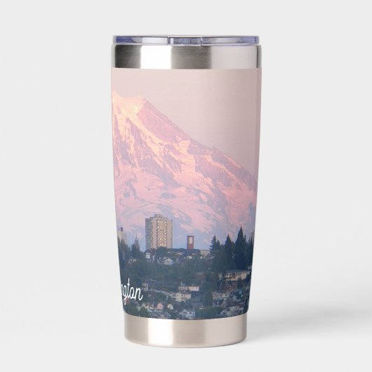 Mount Rainier in de staat Washington Geïsoleerde Drinkbeker (Achterkant)