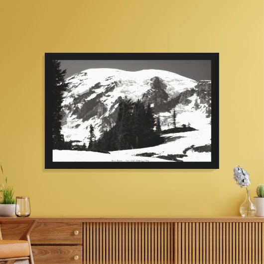 Mount Rainier in juni Canvas Afdruk (Insitu (Woonkamer))