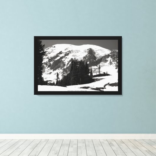 Mount Rainier in juni Canvas Afdruk (Insitu (Houten vloer))