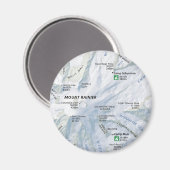 Mount Rainier kaartmagneet Magneet (Voorkant / Achterkant)