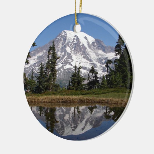 Mount Rainier Keramisch Ornament (Links)