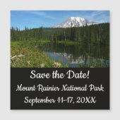 Mount Rainier Lake Reflectie met Wildflower (Voorkant)