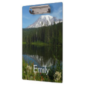 Mount Rainier Lake Reflectie met Wildflower Klembord (Links)