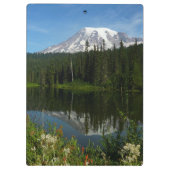 Mount Rainier Lake Reflectie met Wildflower Klembord (Achterkant)