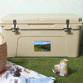 Mount Rainier Lake Reflectie met Wildflower Sticker (Koeler)