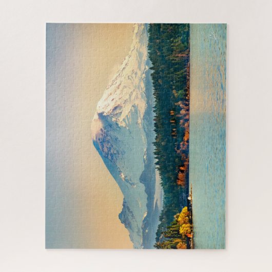 Mount Rainier Lake Washington Sunset Fine Art Legpuzzel (Verticaal)
