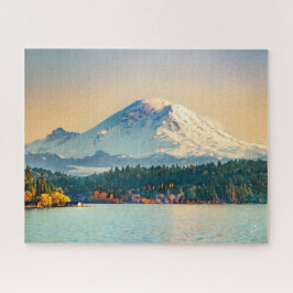 Mount Rainier Lake Washington Sunset Fine Art Legpuzzel